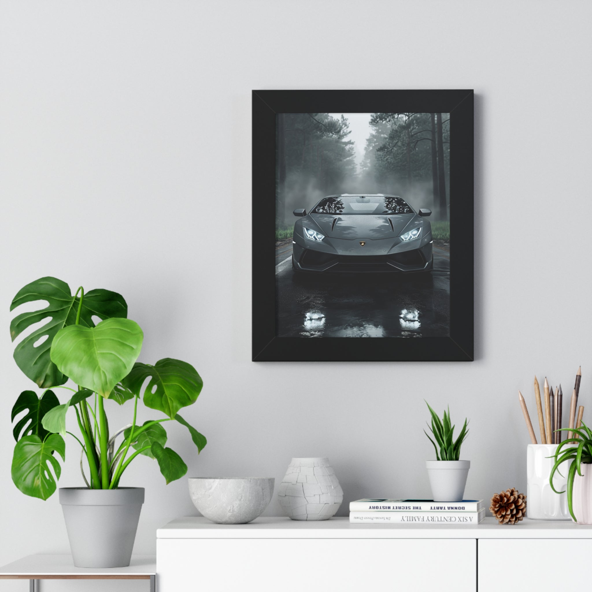 | Midnight Power | – Supercar in the Mist | 4K Wall Art (Digital Download)
