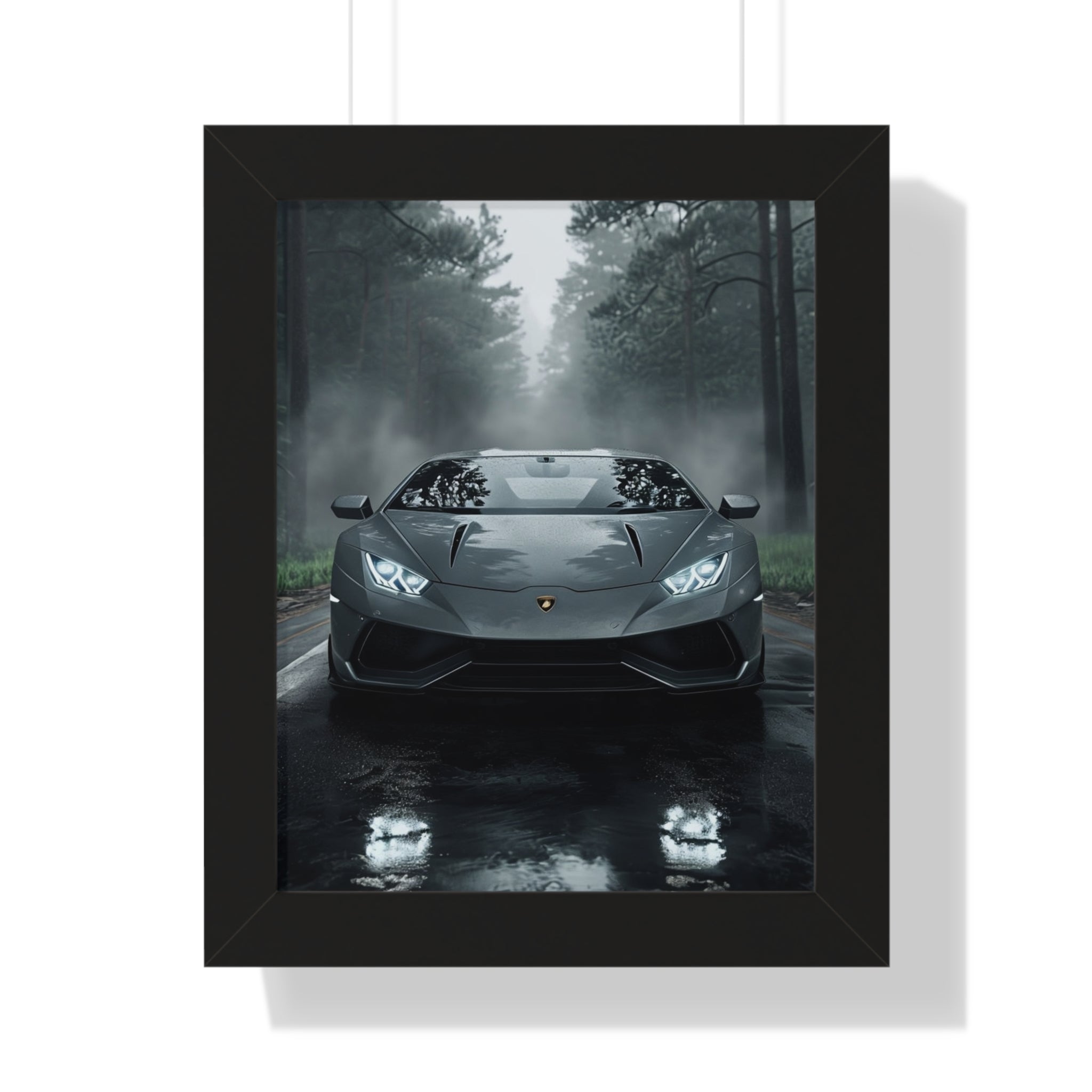 | Midnight Power | – Supercar in the Mist | 4K Wall Art (Digital Download)