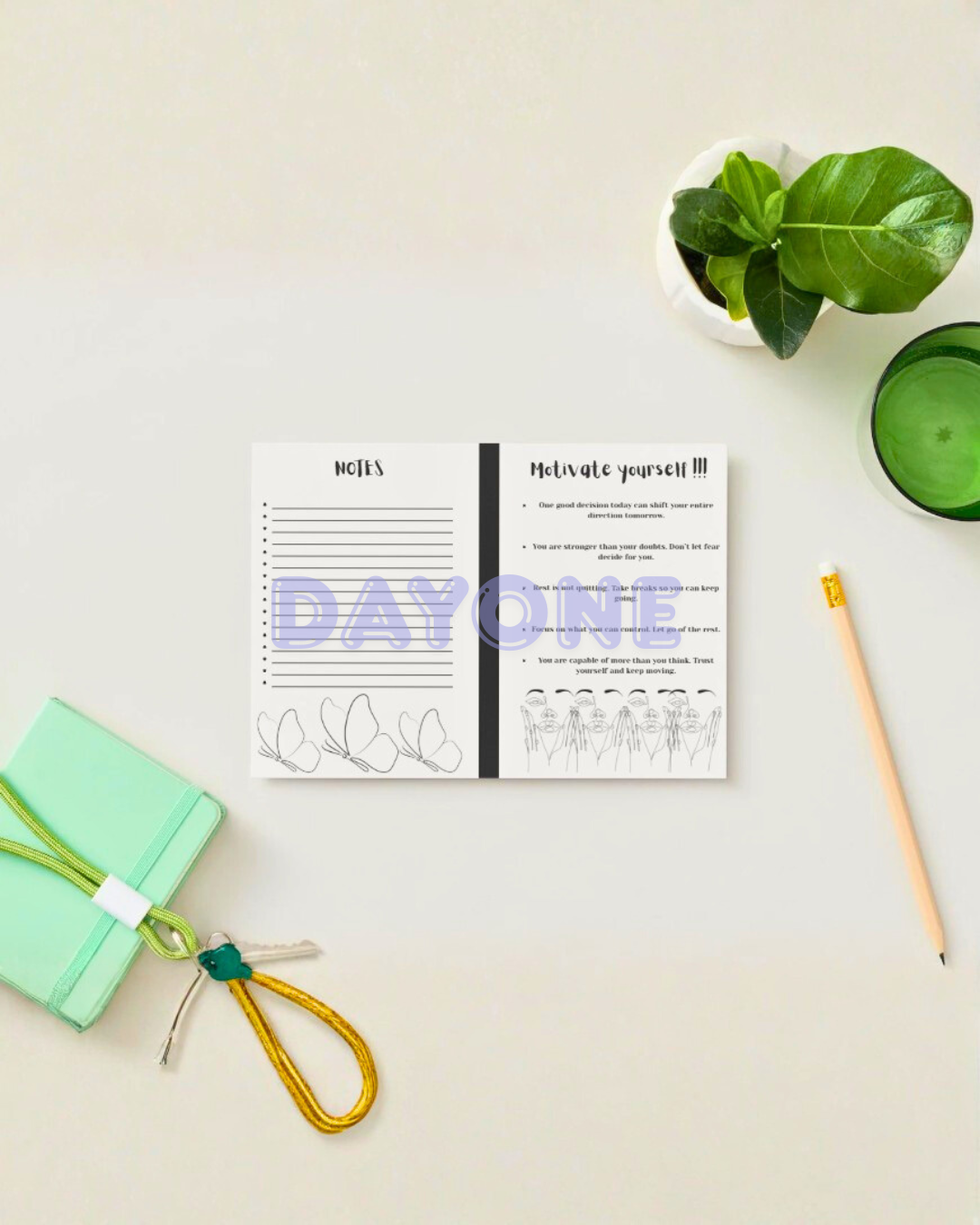 Daily Self-Care Planner & To-Do List | Minimalist Printable Daily Planner | A4 Landscape PDF Download